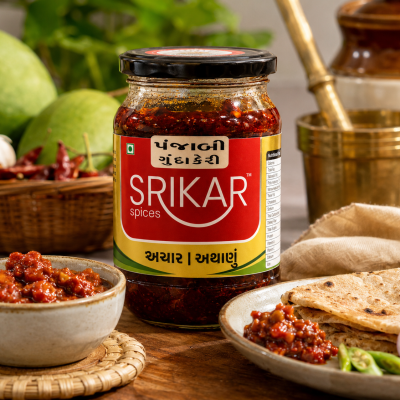 Spicy Gunda Keri Achar (તીખું ગુંદા કેરી અથાણું)