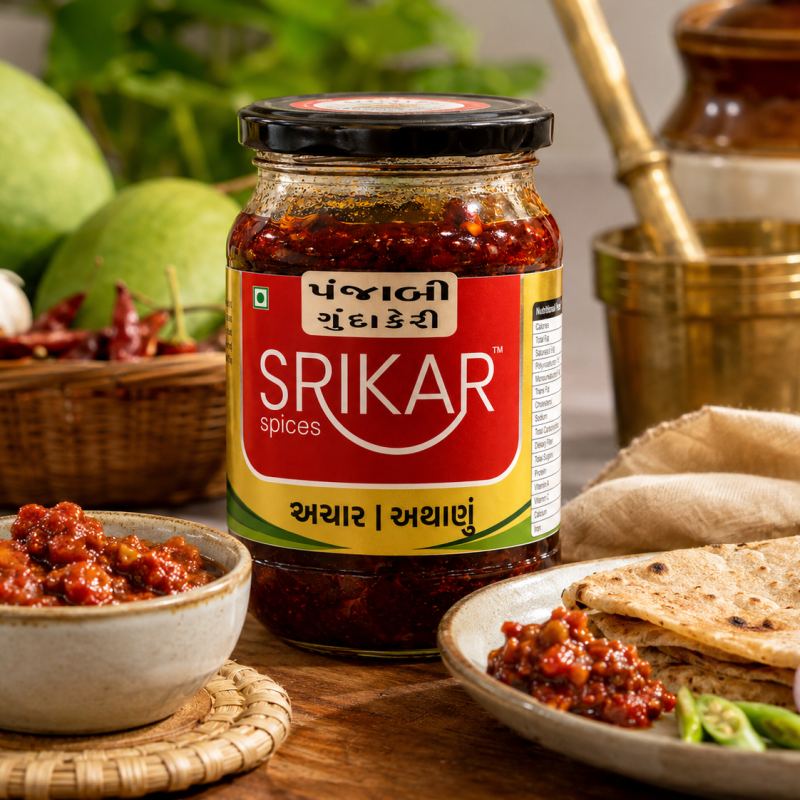 Spicy Gunda Keri Achar (તીખું ગુંદા કેરી અથાણું)